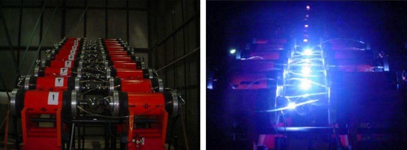 شکل ۴.۱۵. مجموعه ساختمان‌های سانجاریان با خط زرد مشخص شده‌اند؛ ساختمان اصلی طرح آماد نیز شناسایی شده است. نگاه کنید به پاورقی ۱۵.