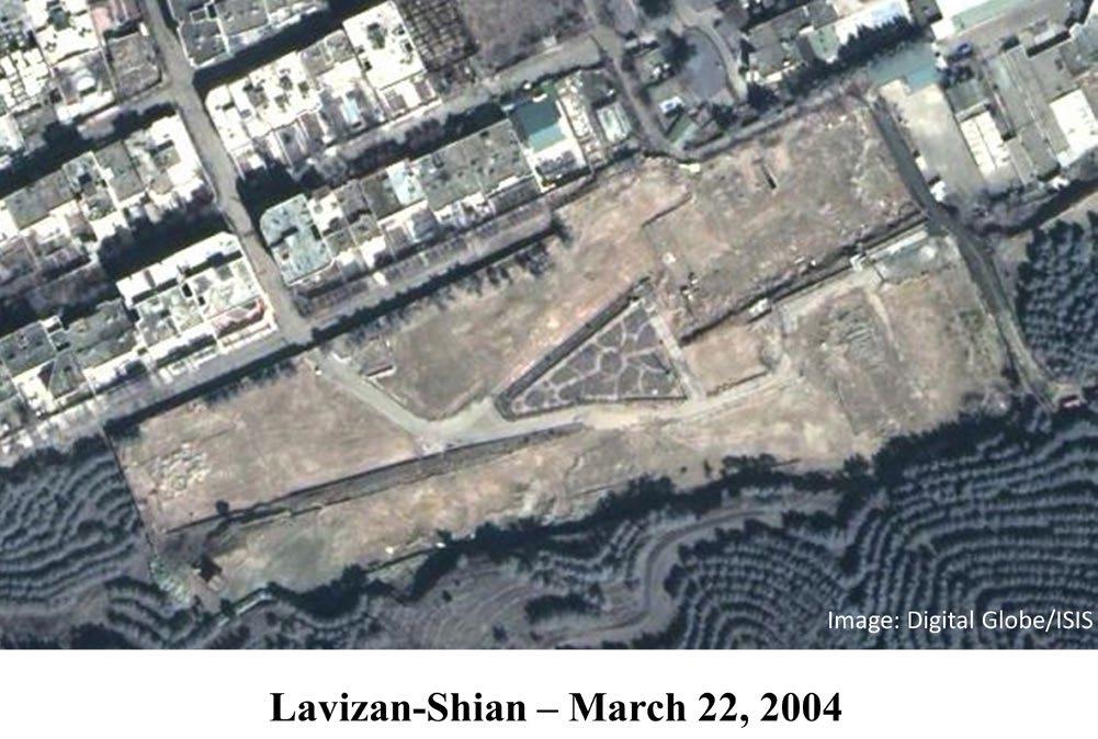 شکل ۱۰.۷. حفاری و خاک‌برداری/اسکراپ شناسایی‌شده در پناهگاه احتمالی دوربین، پس از ۳۱ اوت ۲۰۲۰. هدف این فعالیت‌های اخیر زمین‌برداری همچنان نامشخص است.