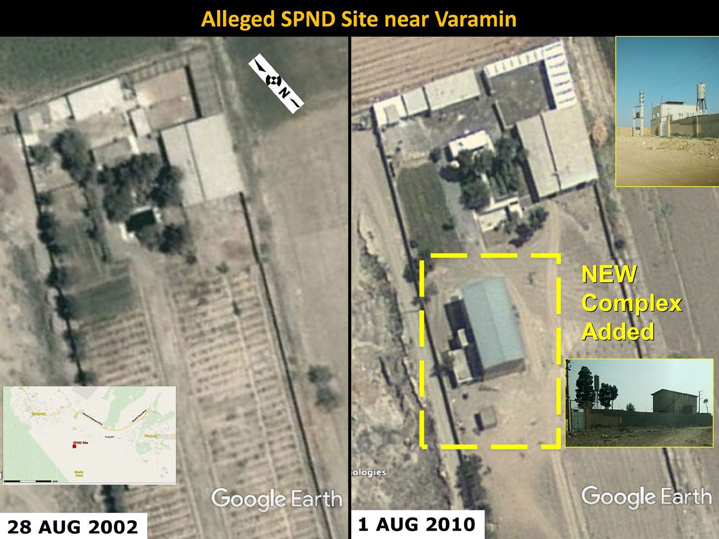 شکل ۱۴.۱۰. نمای نزدیک از سایتی ادعایی متعلق به گروه چمران SPND در سرخه‌حصار. نشانه‌گذاری: فرانک پابین.