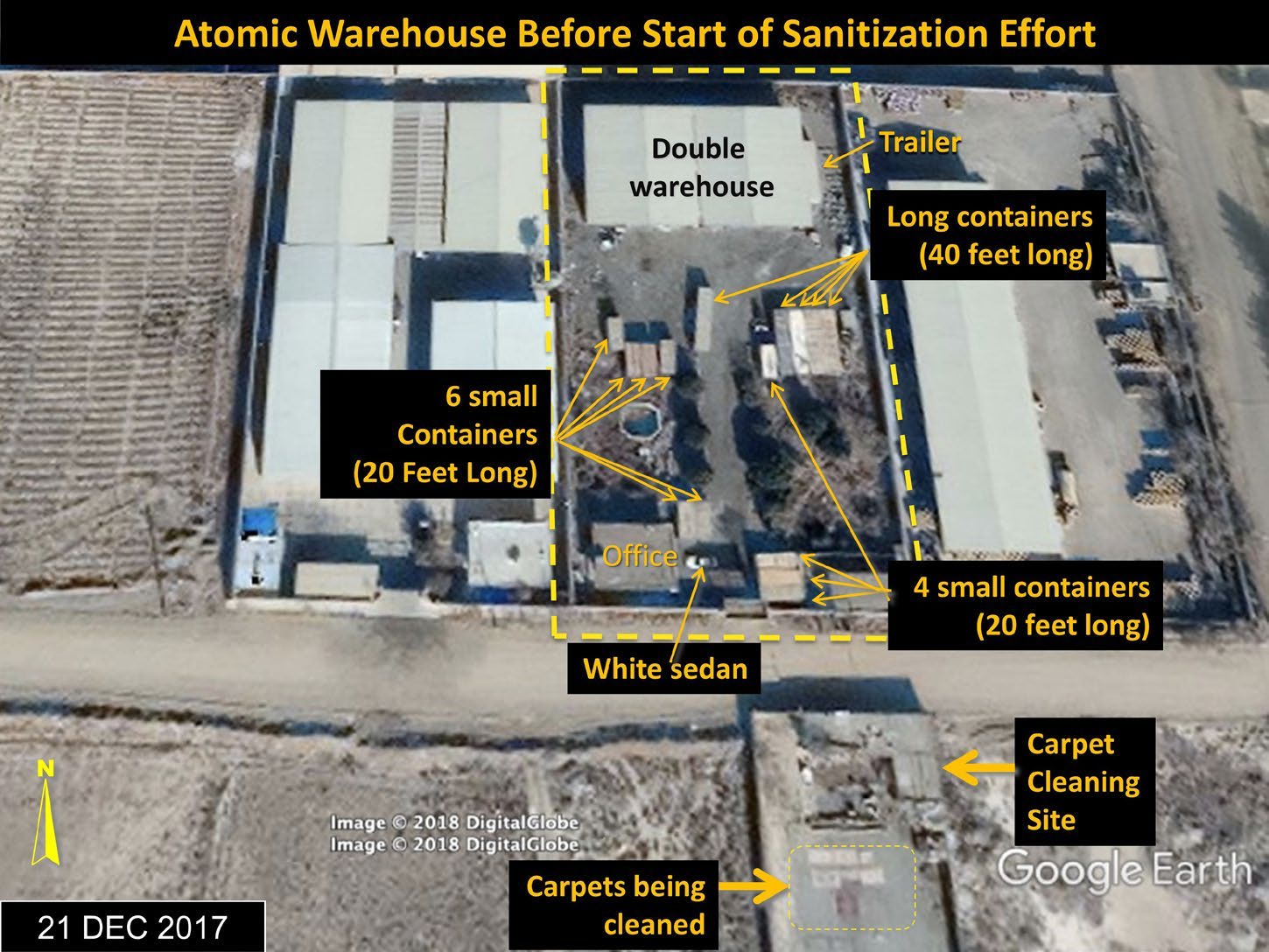 شکل ۱۴.۱۴. محل «انبار اتمی» نسبت به آرشیو هسته‌ای.