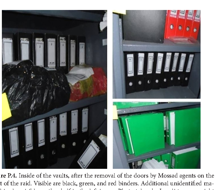 شکل P.4. داخل گاوصندوق‌ها، پس از برداشتن درها توسط مأموران موساد در شب یورش.